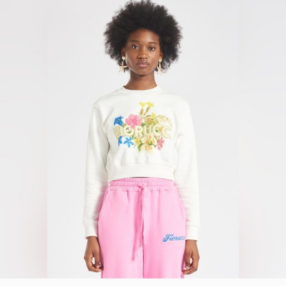 Fiorucci crop floral sweater